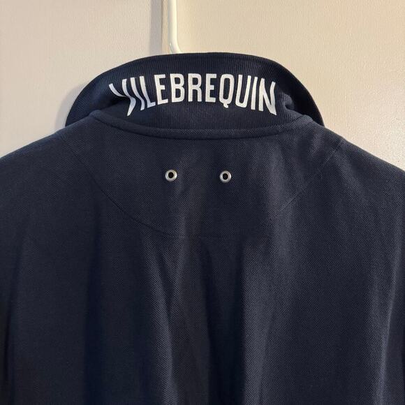 Vilebrequin Men's Organic Cotton Pique Polo Embroidered Logo Size XXL Blue - Picture 9 of 13